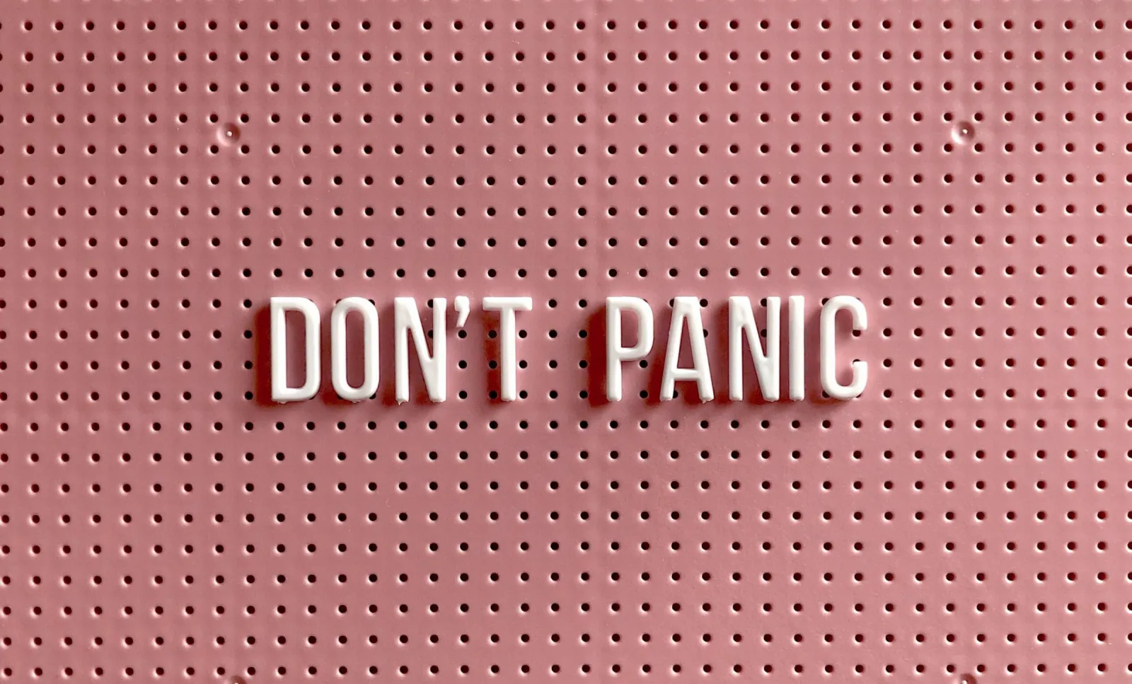 Don't Panic. Just Have a Plan Before You Venture Out