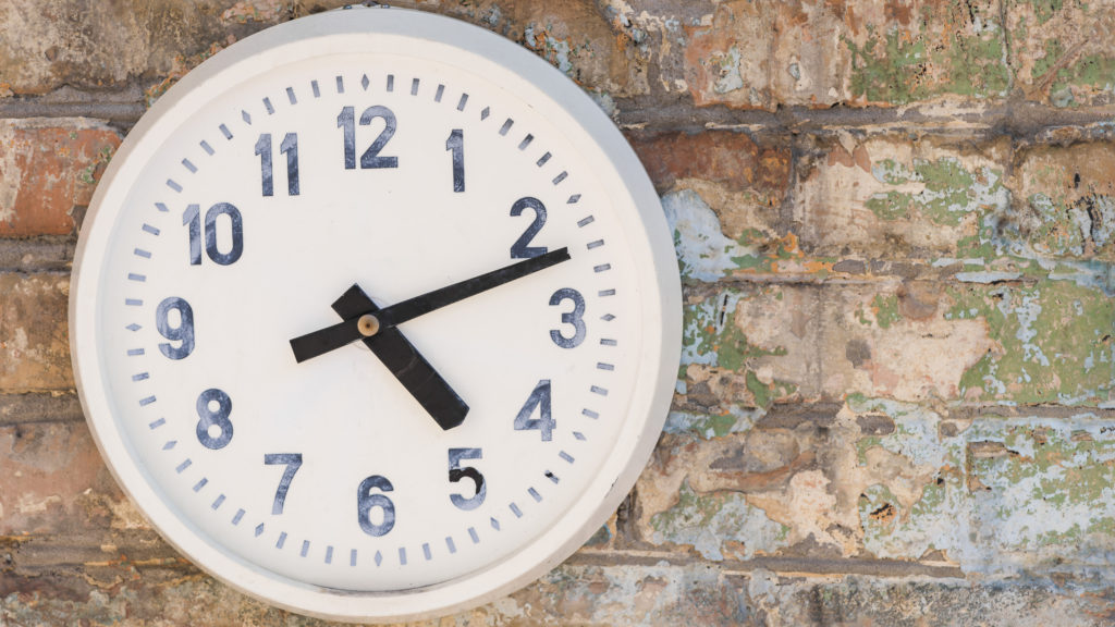 Ticking Wall Clock To Practice Mindful Focusing